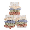 12pc Assorted Hair Scrunchies - 4SHS-SLD1