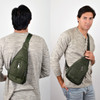 Olive Crossbody Sling Bag Backpack with Adjustable Strap - FBG1823-OL