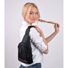 Black Crossbody  Sling Bag Backpack with Adjustable Strap - FBG1822-BK