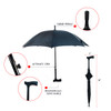 Black Canopy Walking Cane Umbrella-  UM5028