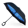 Deep Blue Flower Double Layer Inverted Umbrella - UM18066-1