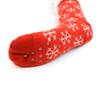 Women's Plush Sherpa Winter Fleece Lining Red Snowflakes Slipper Socks - LPS1002