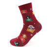 Women's Cats and Dog Novelty Socks- LNVS19615-BUR