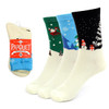 3 Pairs Pack Ladies Christmas Holidays Crew Socks - 3PK-LXMS2 