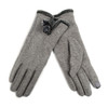 Women's Stylish Touch Screen Gloves with Fur Trim & Fleece Lining LWG07