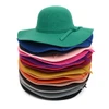 Women's Polyester Felt Floppy Wide Brim Bowknot Hat LWH10057