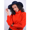 Women's Polyester Felt Floppy Wide Brim Bowknot Hat LWH7302