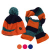 Kid's Winter Knitted Pom Beanie Scarf and Hat Set - KKWS1726