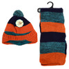 Kid's Winter Knitted Pom Beanie Scarf and Hat Set - KKWS1726
