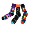 Assorted Pack (3 Pairs) Men's Casual Fancy Crew Socks 3PKS-S/S-2