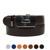 Men's Genuine Leather Sliding Buckle Ratchet Belt MGLBB46