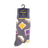 Men's Jam and Bread Novelty Socks- NVS19630-GRY