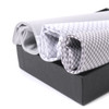 3pcs Men's Cotton Solid & Plaid  Gray Handkerchiefs box - MFB1757