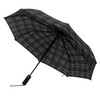 Compact Black/White Line-auto open umbrella-UM3224-BK