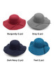 24 Pcs Prepack Women Polyester Felt Wide Brim Hat -LWH10057-ASST