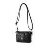 Ladies PU Double Gusset Crossbody bag- LCBG1410-BK