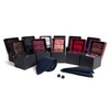 12PCS MEN'S TIE & HANKY, CUFFLINK IN FABRIC BOX-PWFB4000-FW