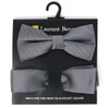 Poly Woven Men's Banded Bow Tie and Hanky Set - BTH6308