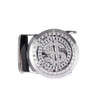  Men's Dollar Sign Rotating Bling Ratchet Belt-MGLBB65-SIL