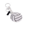 Bling Crystal Volleyball Tassel Keychain -31354WH-S