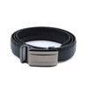 Men's Genuine Leather Sliding Buckle Ratchet Belt-MGLBB70