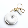 Bling Crystal White Sprinkled Donut Keychain-31654WH-G