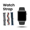 6 pc Adjustable Braided Sport Elastic Apple Watch Pattern Strap - WS8999P-ASST