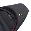 Unisex Black Nylon Red Zip Crossbody Sling Bag  - LFBG1331