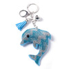 Crystal Bling Dolphin Tassel Keychain-31142AQ-R