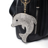 Bling Crystal White Dolphin Key Chain-31142CR-G