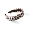 " C " Shaped Houndstooth Headband - PHB1036-BR