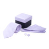 12pc Assorted Pack Boxed Poly Woven Tie, Hanky & Cufflink Set for S/S - PWFB4000-SS