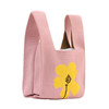 Mini Single Flower Knit Tote Bag -KTBG46