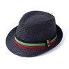 Men's S/S  Pan African Flag Banded Fashion Fedora Hat - FSS17130