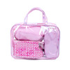 4pcs Heart Graphic Clear Cosmetic & Toiletry Bags-LNCTB2004