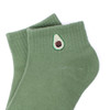 Ladies' Low Cut Avocado Ribbed Socks-LNVS3000-GRN