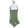Ladies' Low Cut  Avocado Embroidery Ribbed Socks-LNVS3000-GRN