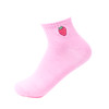  Ladies' Low Cut Strawberry Ribbed Socks-LNVS3001-PK