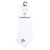 Ladies' Low Cut Cherry Embroidery Ribbed Socks-LNVS3002