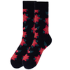 Men's  Christmas Poinsettias Novelty Socks - NVS19657-BK