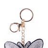 Bling Crystal Rhinestone Black Butterfly Keychain31143CR-G