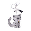 Bling Crystal Rhinestone Smile Cat Keychain-31258JT-S