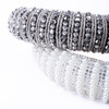 "C" Shaped Padded Headband with Pearl & Rhinestone-PHB1021