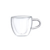 Double Walled Clear Heart Shaped Espresso Cup - DWC1001