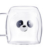 Double Walled Clear Panda Cup- 250ML -DWC1005