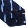 6 pc Men's Navy Striped Zipper Tie - MPWZ-BL3