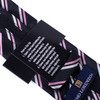 6 Pc Men's Black & Pink Striped Zipper Tie - MPWZ-BLK3