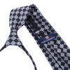 6 Pc Men's Black Plaid Zipper Tie - MPWZ-BLK4