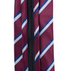 6 Pc Men's Burgundy Striped Zipper Ties - MPWZ-RD2