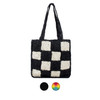 Ladies Patch Square Straw Tote Bag-STWBG04